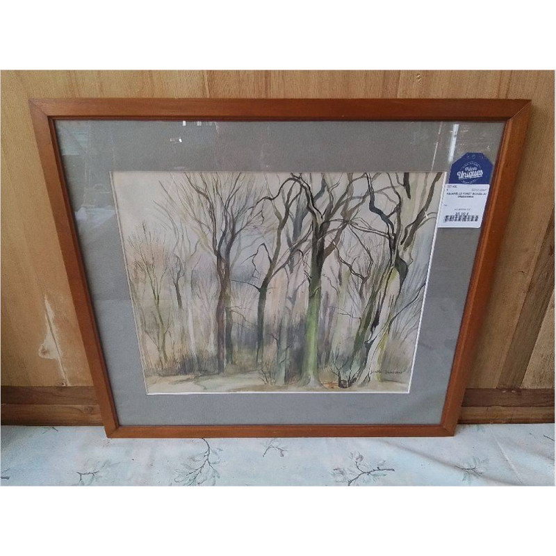 AQUARELLE FORET SIGNÉE JO DREESSENS