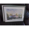 AQUARELLE VUE DE VILLAGE SIGNÉE ANNE MARCHAL 