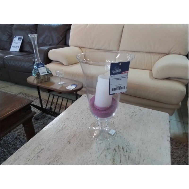PHOTOPHORE SUR PIED EN VERRE GM