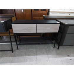 CONSOLE 2 TIROIRS EN TECK &...