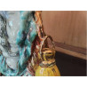 LAMPE EN TERRE CUITE ÉMAILLÉE JAPONISANTE SIGNÉE ( RECOLLÉE)