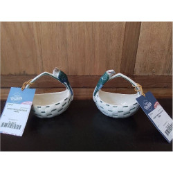 PANIER PORCELAINE DECOR OISEAU