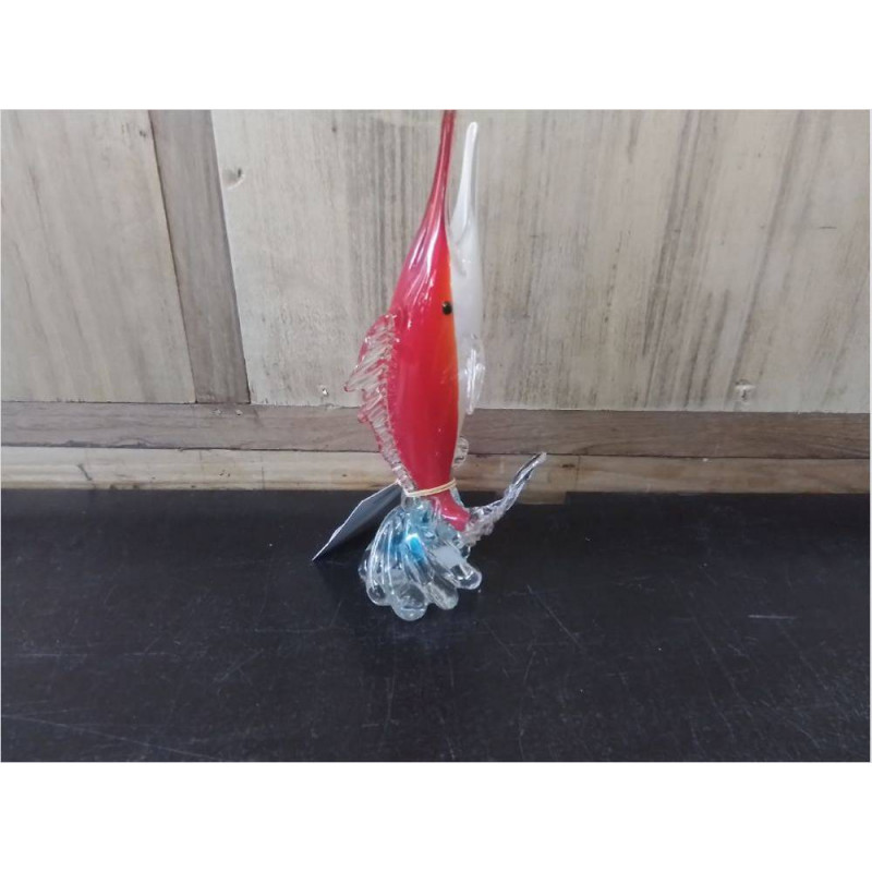 POISSON EN CRISTAL COLORÉ STYLE MURANO