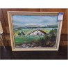HUILE SUR PANNEAU MAISON SIGNÉE LECOULTRE