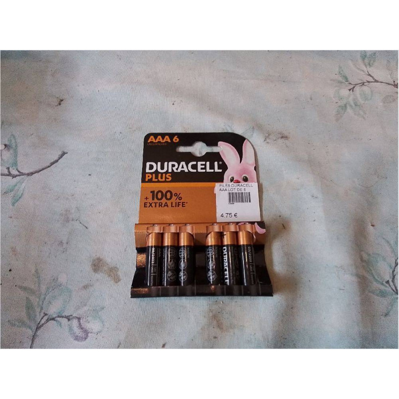 PILES DURACELL AAA LOT DE 6