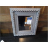 MIROIR CADRE BOIS PEINT GRIS