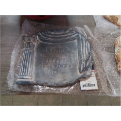 PLAQUE DECO TEXTE PLÂTRE