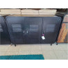 BUFFET BAS TYPE INDUSTRIEL TECK & MÉTAL 3 PORTES