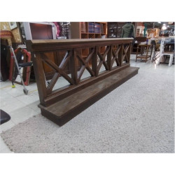 BANC D\'ÉGLISE ANCIEN CHÊNE MASSIF À CROISILLONS