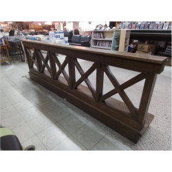 BANC D\'ÉGLISE ANCIEN CHÊNE MASSIF À CROISILLONS