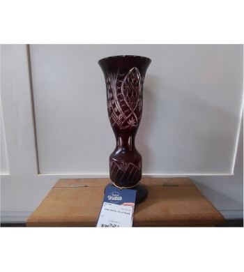 VASE CRISTAL TAILLÉ PRUNE