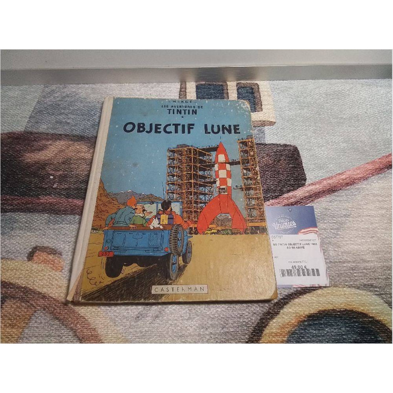 BD TINTIN OBJECTIF LUNE 1953 EO B8 ABIMÉ