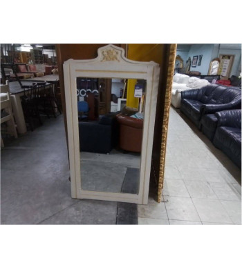 MIROIR BISEAUTÉ CADRE PATINÉ