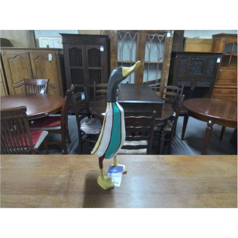 STATUETTE CANARD EN BOIS 48CM LA PIÈCE 
