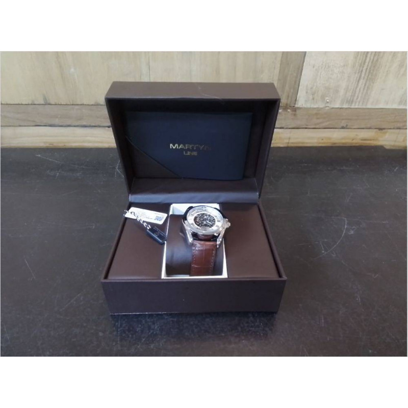 MONTRE MARTYN LINE AUTOMATIQUE BRACELET CUIR JAMAIS PORTÉE 