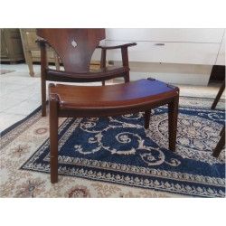 ENSEMBLE FAUTEUIL ET REPOSE PIEDS EN TECK COMME CHEZ VOUS ART MODÈLE ZEN
