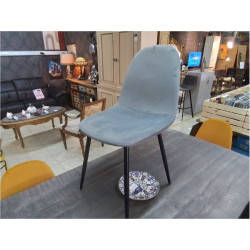 CHAISE VELOURS GRIS BOY 9090-3