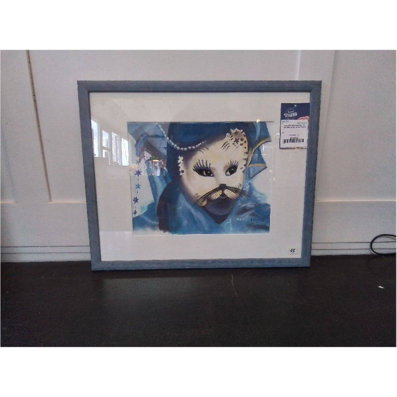 AQUARELLE CARNAVAL DE VENISE SIGNÉE SIMON 54X44