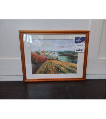 AQUARELLE CAMPAGNE SIGNÉE...