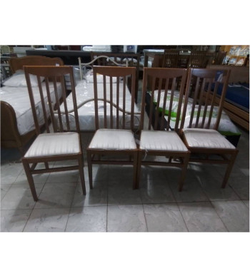 SÉRIE DE 4 CHAISES HETRE &...