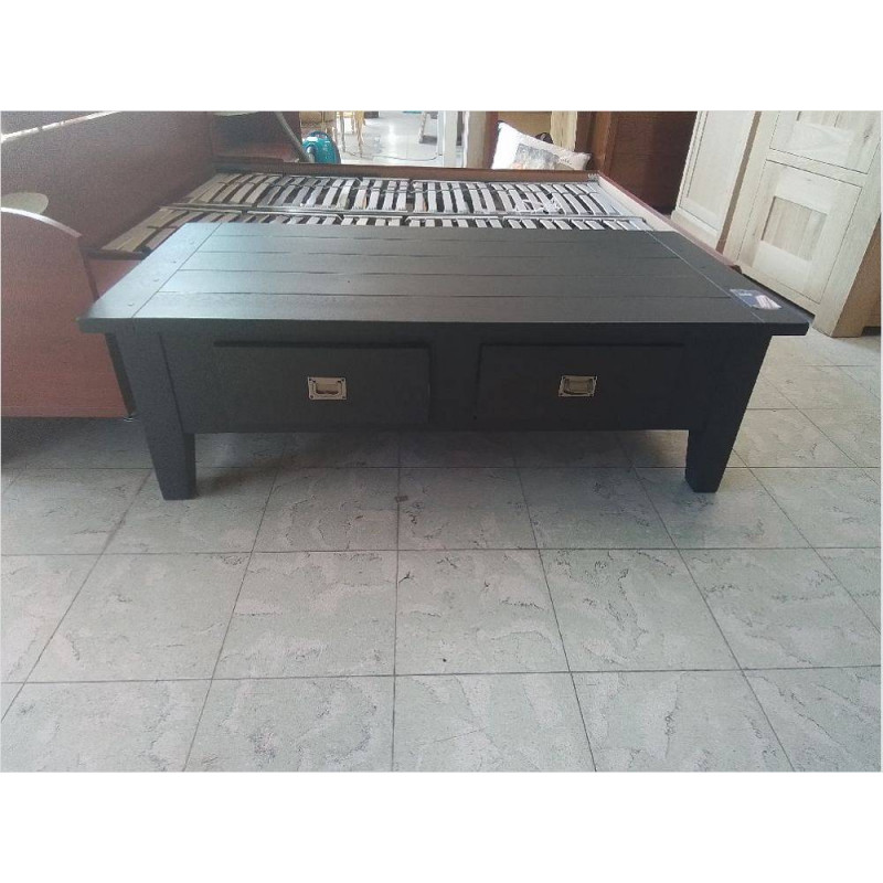 TABLE BASSE RECTANGULAIRE 2T GRISE JB 140X70X45