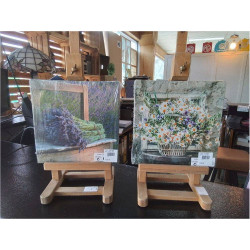 TOILE CANVAS 18X18 FLEURS
