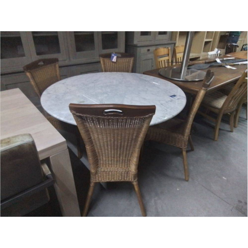 SÉRIE DE 4 CHAISES EN OSIER 