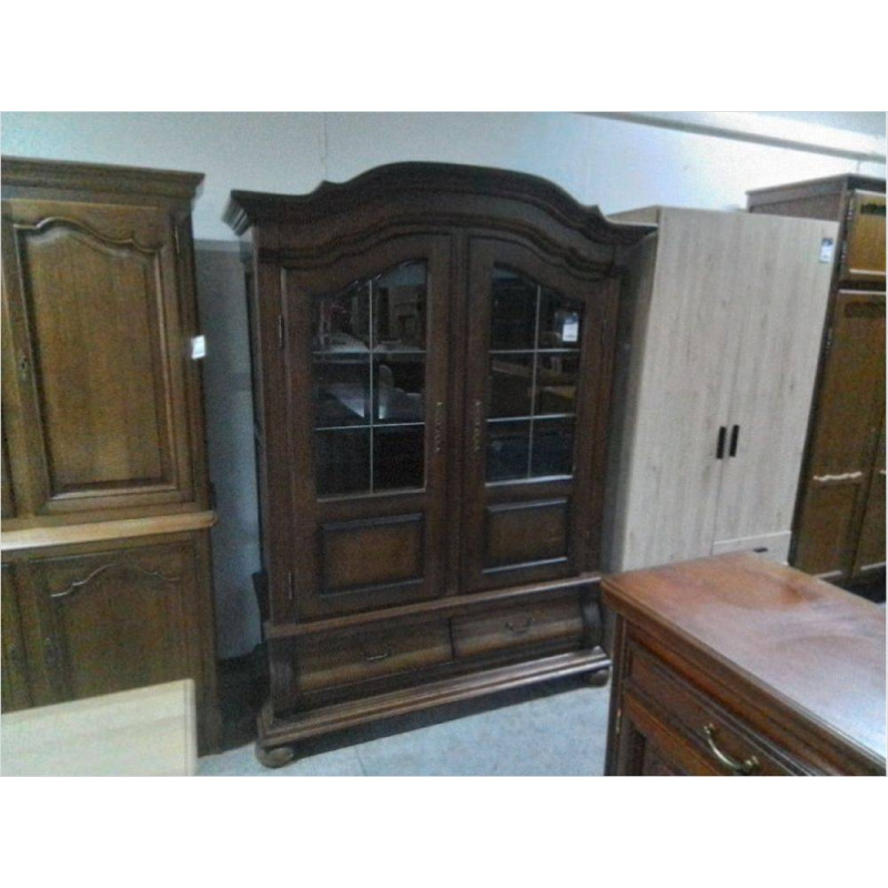 ARMOIRE VITRÉE PLACAGE CHÊNE 152X58205