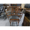 SÉRIE DE 6 CHAISES STYLE LOUIS XV ASSISE SKAI