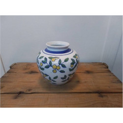 VASE BLANC DÉCOR FLEURI