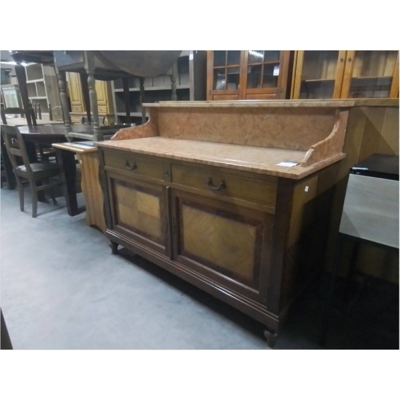 MEUBLE LAVABO CHENE DESSUS MARBRE