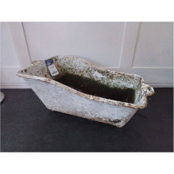 JARDINIÈRE EN FONTE BLANCHE