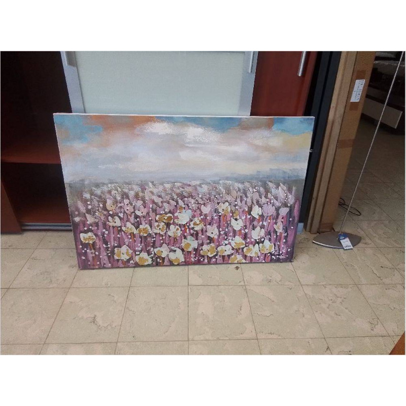 TOILE MODERNE CHAMPS DE  FLEURS