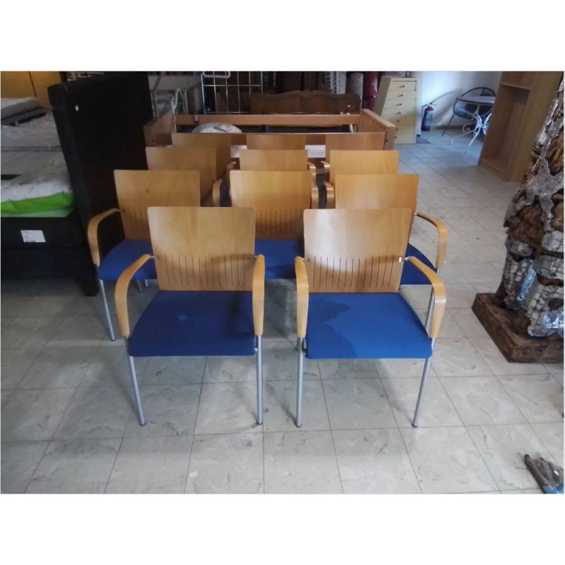 CHAISE DE RÉUNION TISSU BLEU LA PIÈCE 
