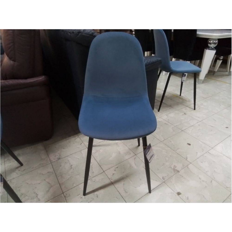 CHAISE VELOURS BLEU CLAIR BOY 9090-6