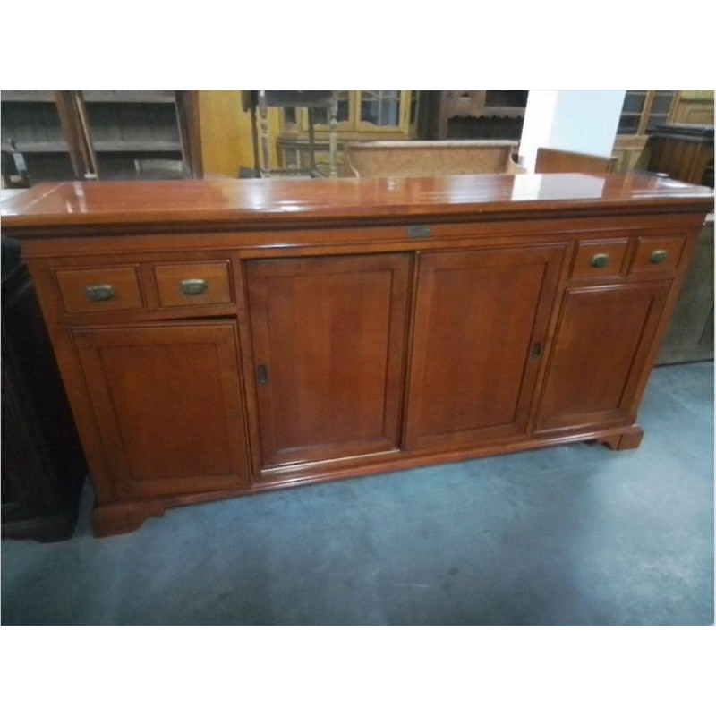 DRESSOIR MERISIER 4 PORTES 2 TIROIRS