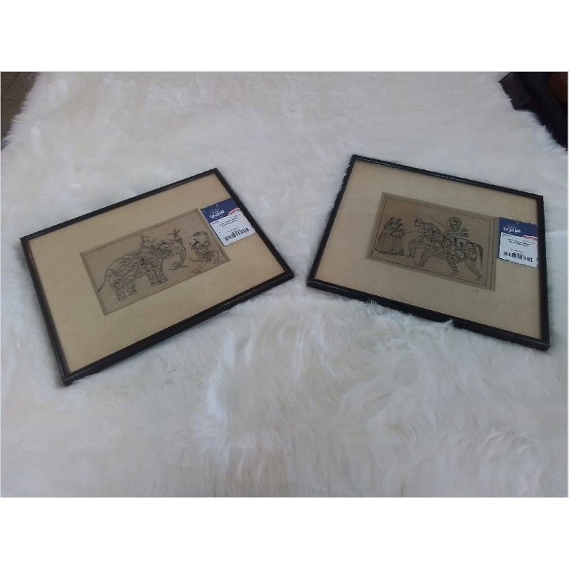 LITHO INDONÉSIENNE ENCADRÉE 37X33