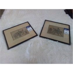 LITHO INDONÉSIENNE ENCADRÉE 37X33