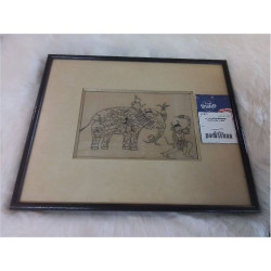 LITHO INDONÉSIENNE ENCADRÉE 37X33