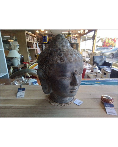 TÊTE DE BOUDDHA EN TERRE CUITE