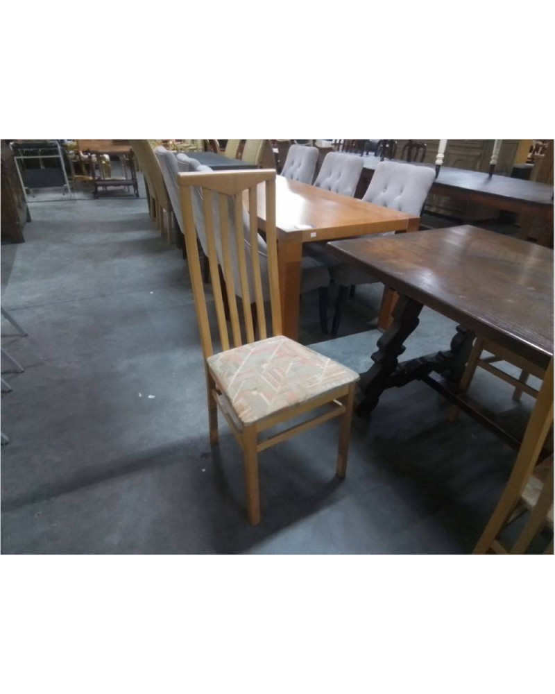 SÉRIE DE 4 CHAISES HETRE TISSU 