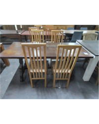 SÉRIE DE 4 CHAISES HETRE TISSU 