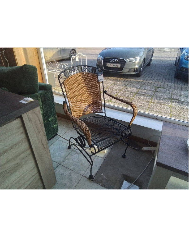 ROCKING CHAIR MÉTAL NOIR