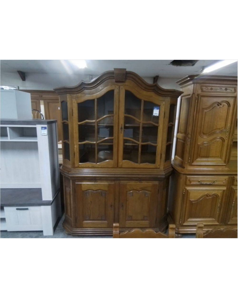 BUFFET 2 CORPS VITRÉ CHÊNE 4P 2T