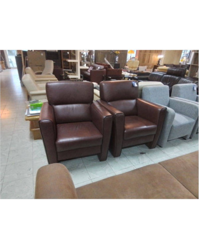 FAUTEUIL CLUB CUIR BRUN 