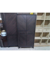 MEUBLE BAR 4 PORTES 2 TIROIRS 90X45X186