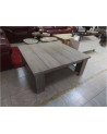 TABLE DE SALON CARRÉE BOIS CÉRUSÉ 