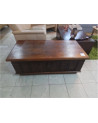 TABLE BASSE COFFRE BOIS EXOTIQUE MASSIF