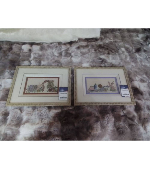 CADRE BRODERIE FLEURS 44X32