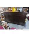 DRESSOIR CHÊNE FONCÉ 4 PORTES 4 TIROIRS JB 207X49X105